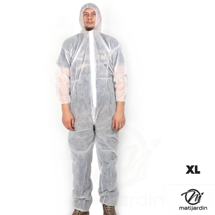Combinaison à capuche jetable. Taille XL