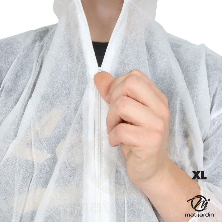 Combinaison à capuche jetable. Taille XL