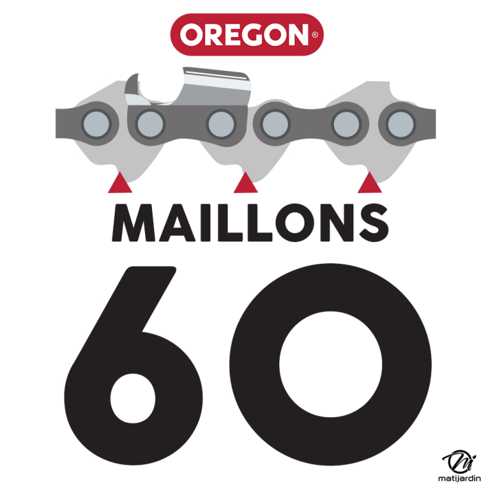 Guide tronçonneuse Oregon 40 cm. 3/8" 1,6 mm 60 maillons 163SFHD025 Pro Am