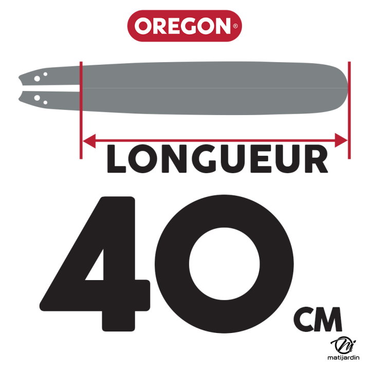 Guide tronçonneuse Oregon 40 cm. 3/8" 1,6 mm 60 maillons 163SFHD025 Pro Am