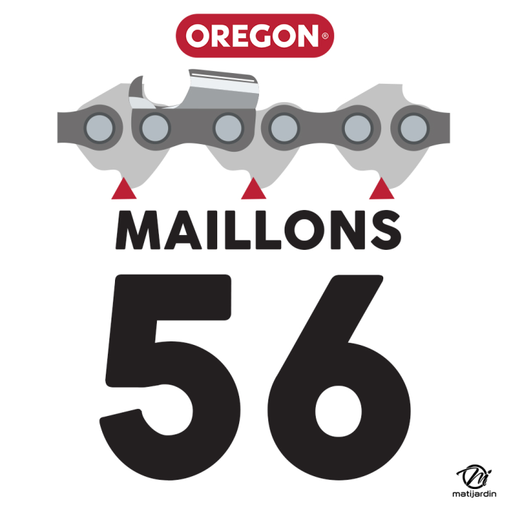 Guide tronçonneuse Oregon 38 cm. 3/8" 1,5 mm 56 maillons 158SFHD009 Pro Am