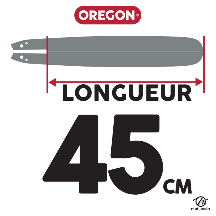 Guide tronçonneuse Oregon 45 cm. 3/8" 1,6 mm 66 maillons 183SFHD025 Pro Am