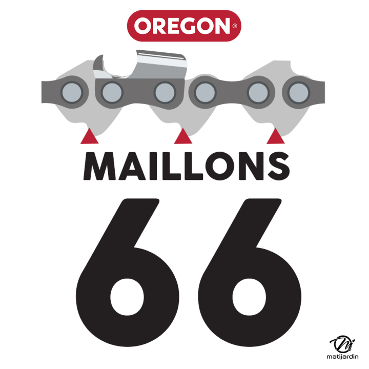 Guide tronçonneuse Oregon 45 cm. 3/8" 1,6 mm 66 maillons 183SFHD025 Pro Am