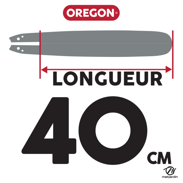 Guide tronçonneuse Oregon 40 cm. .325" 1,5 mm 66 maillons 168PXBK041 Pro Am