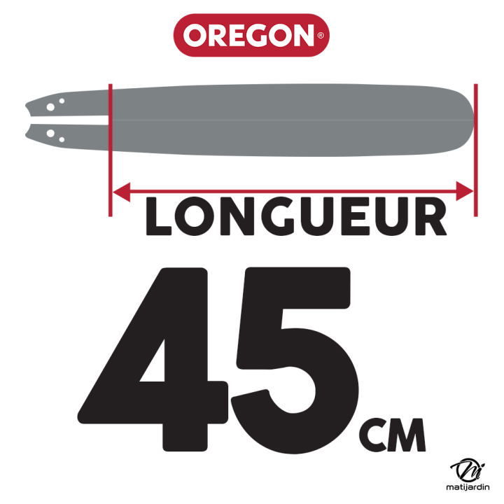 Guide tronçonneuse Oregon 45 cm. 3/8" 1,3 mm 72 maillons 180SLGK095 Pro Lite