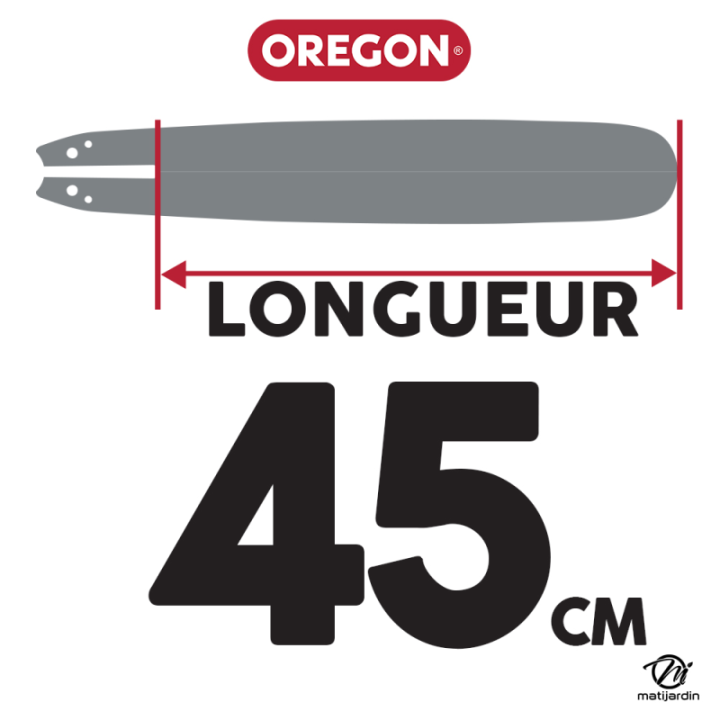Guide tronçonneuse Oregon 45 cm. 3/8" 1,5 mm 68 maillons 188SFHD024 Pro Am
