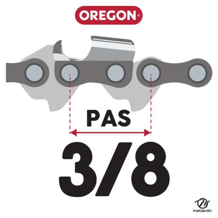 Guide tronçonneuse Oregon 45 cm. 3/8" 1,5 mm 68 maillons 188SFHD024 Pro Am