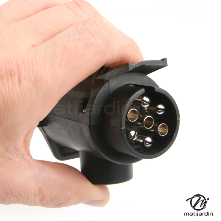 Prise mâle/femelle pour remorque, attelage. 7-13 broches