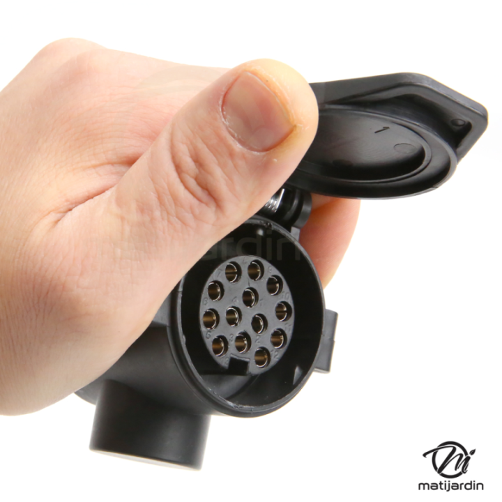 Prise mâle/femelle pour remorque, attelage. 7-13 broches