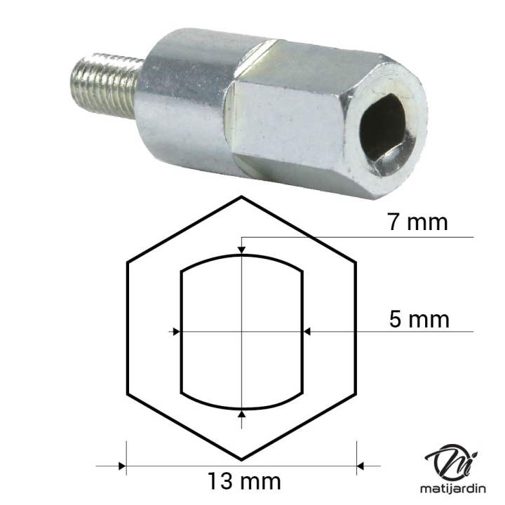Adaptateur pour renvoi d'angle. Profil Sthil