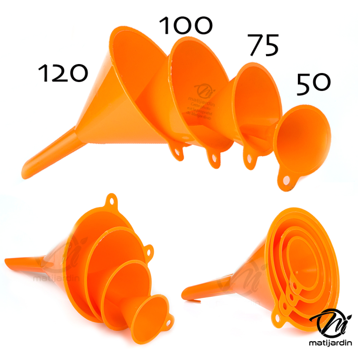 Entonnoirs. x4. Ø 50, 75, 100, 120 mm
