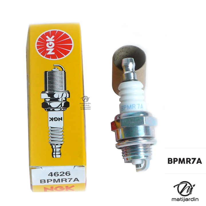 Bougie d'allumage NGK pour débroussailleuse, tronçonneuse. Type BPMR7A. Par 2