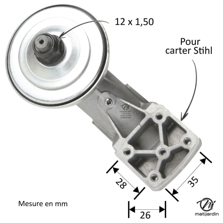 Renvoi d'angle pour débroussailleuse Stihl 4128 640 0101