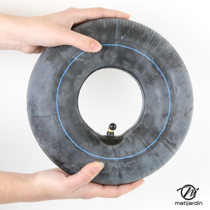 Chambre à air spéciale motoculture. 410 x 350 x 4. Valve coudée. Par 2