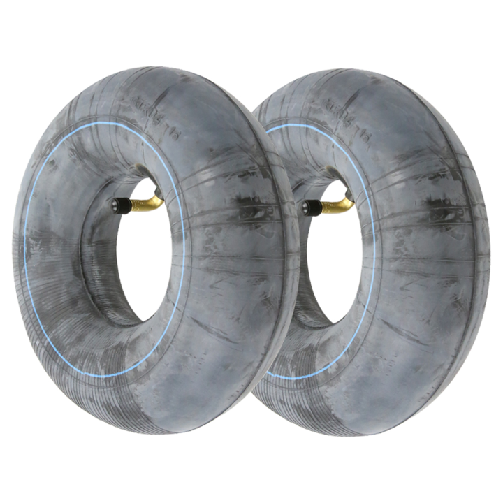 Chambre à air spéciale motoculture. 410 x 350 x 4. Valve coudée. Par 2