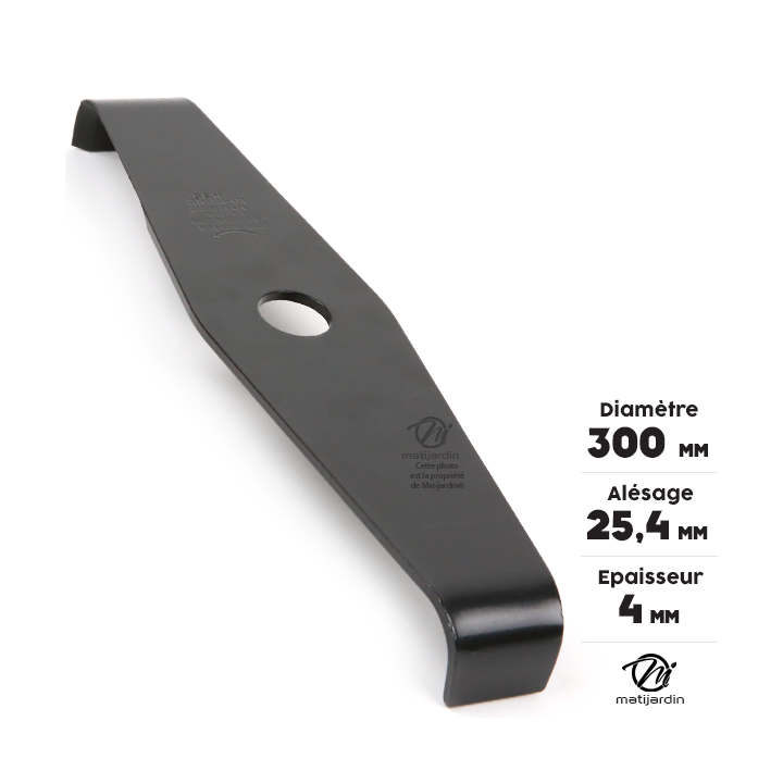 Lame débroussailleuse spéciale ronce. Ø 300 mm. Alésage 25,4 mm. Epaisseur 4 mm