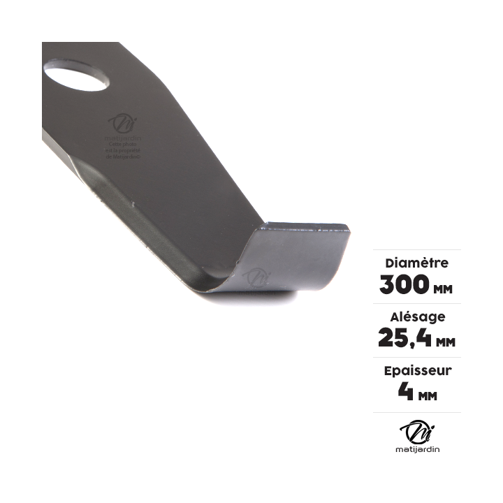 Lame débroussailleuse spéciale ronce. Ø 300 mm. Alésage 25,4 mm. Epaisseur 4 mm. Par 2