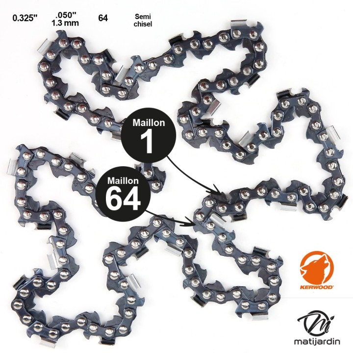 Chaine Kerwood pour PARTNER 5500 0,325 1,3 mm 64 maillons