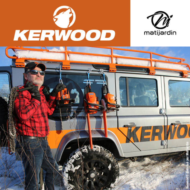 Chaîne Kerwood pour tronçonneuse 3/8" 1,5 mm. 68 maillons. Gouge demi carrée