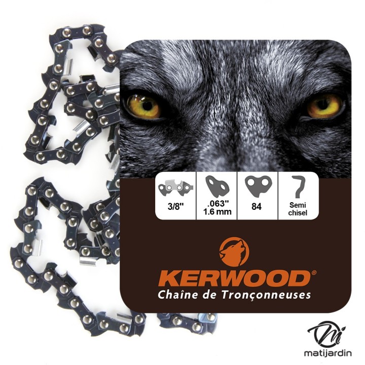 Chaine Kerwood pour STIHL 038 3/8 1,6 mm 84 maillons