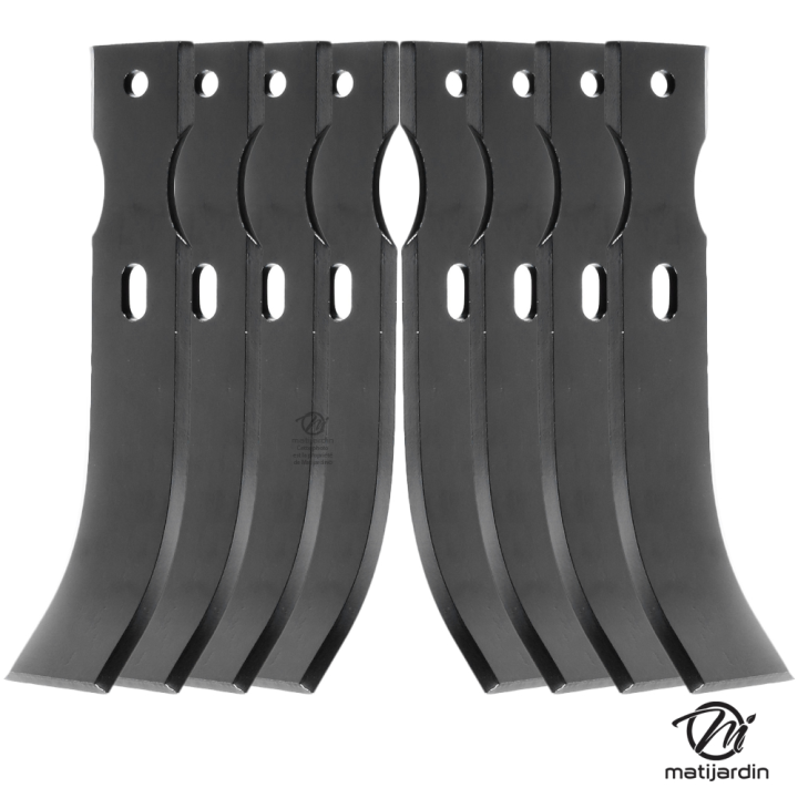 Outils, couteaux de fraises universels reversibles. Type bineur large. Longueur : 210 mm