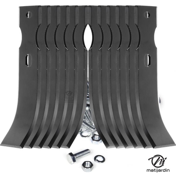 Outils, couteaux de fraises universels reversibles. Type bineur large. Longueur : 210 mm