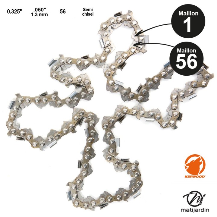 Chaine Kerwood pour PARTNER 500 0,325 1,3 mm 56 maillons