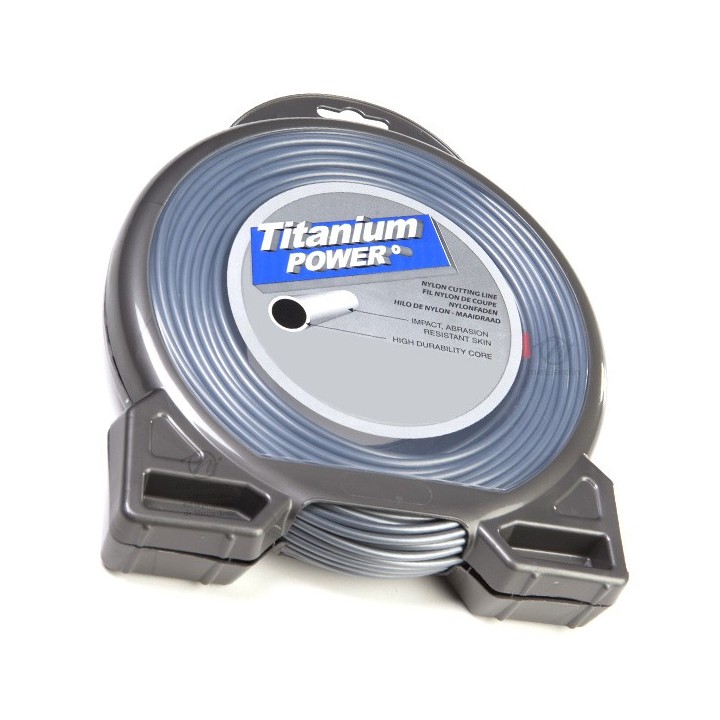 Fil débroussailleuse Titanium 3,5 mm x 41 m. Rond. Bi-matière. Blister