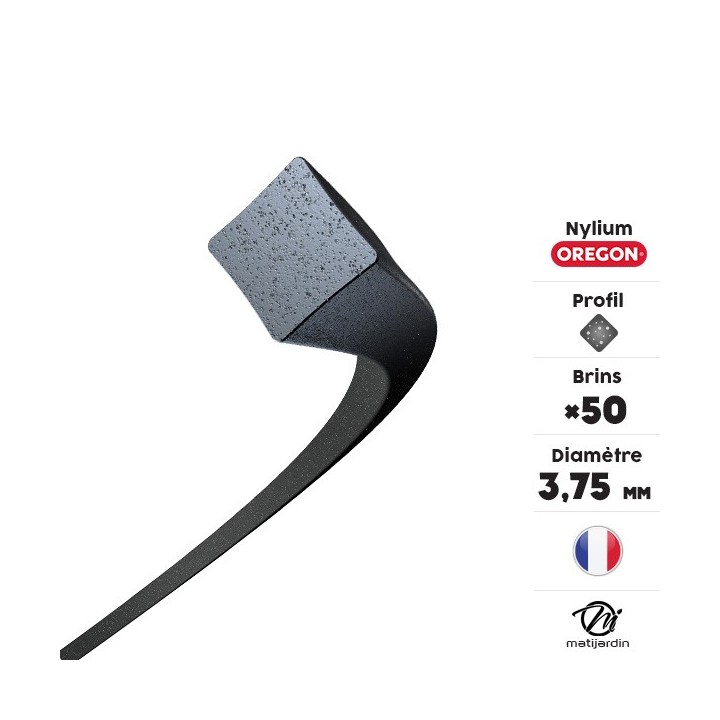Fil débroussailleuse nylon Oregon Nylium 50 brins de 3,75 mm. Carré