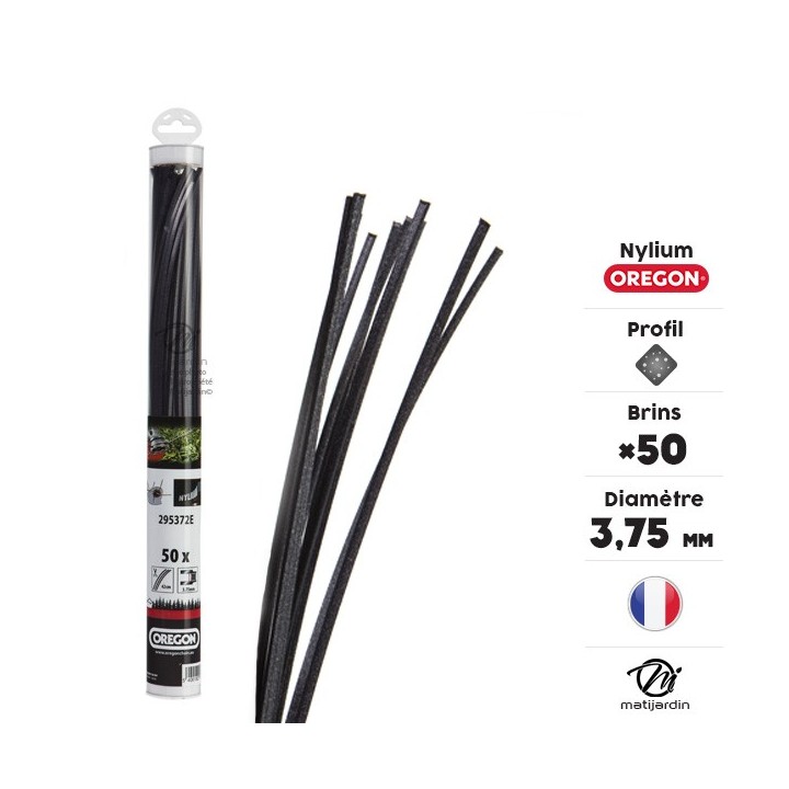 Fil débroussailleuse nylon Oregon Nylium 50 brins de 3,75 mm. Carré