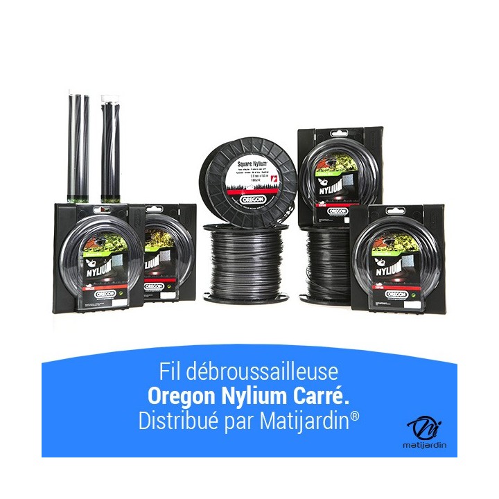 Fil débroussailleuse nylon Oregon Nylium 3 mm x 40 m. Carré. Blister