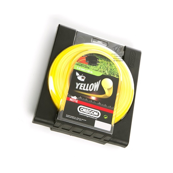Fil débroussailleuse Oregon Yellow 3 mm x 60 m. Rond. Blister