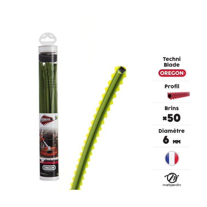 Fil débroussailleuse Oregon Techni-Blade 50 brins de 6 mm