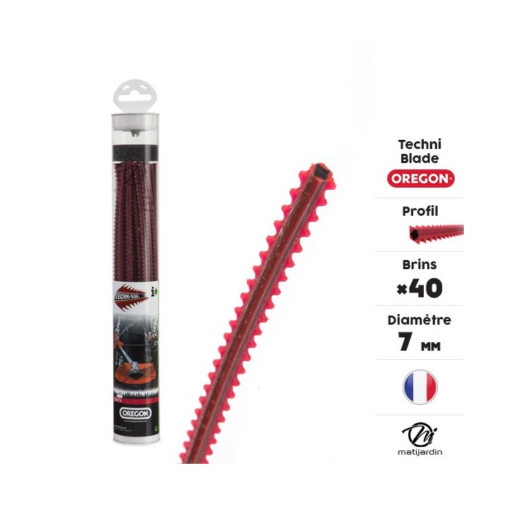 Fil débroussailleuse Oregon Techni-Blade 40 brins de 7 mm