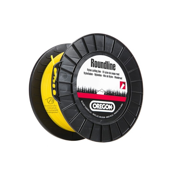 Fil débroussailleuse Oregon Yellow 3 mm x 120 m. Rond. Bobine