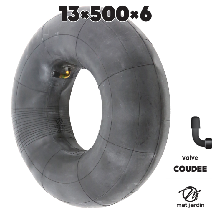 Chambre à air spéciale motoculture.13 x 500 x 6. Valve coudée