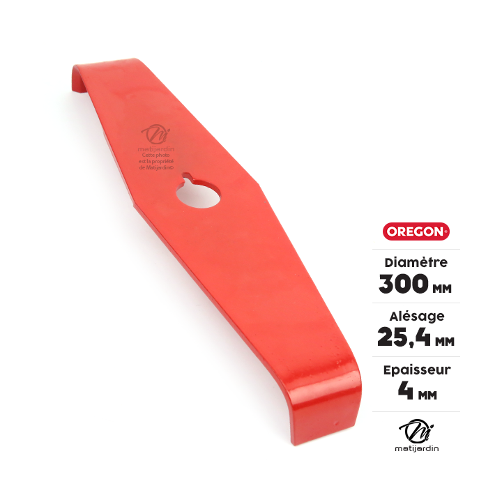 Lame débroussailleuse droite Oregon. Ø 300 mm. Alésage 25,4 mm. Epaisseur 4 mm