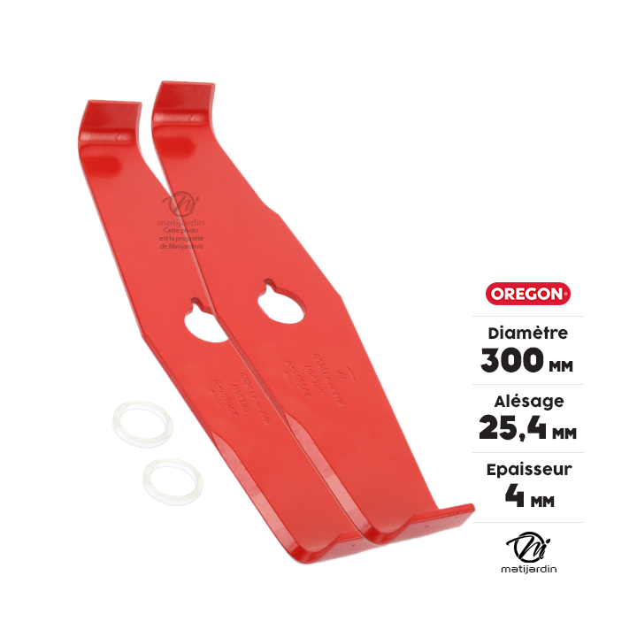 Lame débroussailleuse droite Oregon. Ø 300 mm. Alésage 25,4 mm. Epaisseur 4 mm