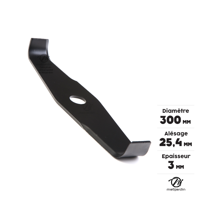 Lame débroussailleuse spéciale ronce. Ø 300 mm. Alésage 25,4 mm. Epaisseur 3 mm