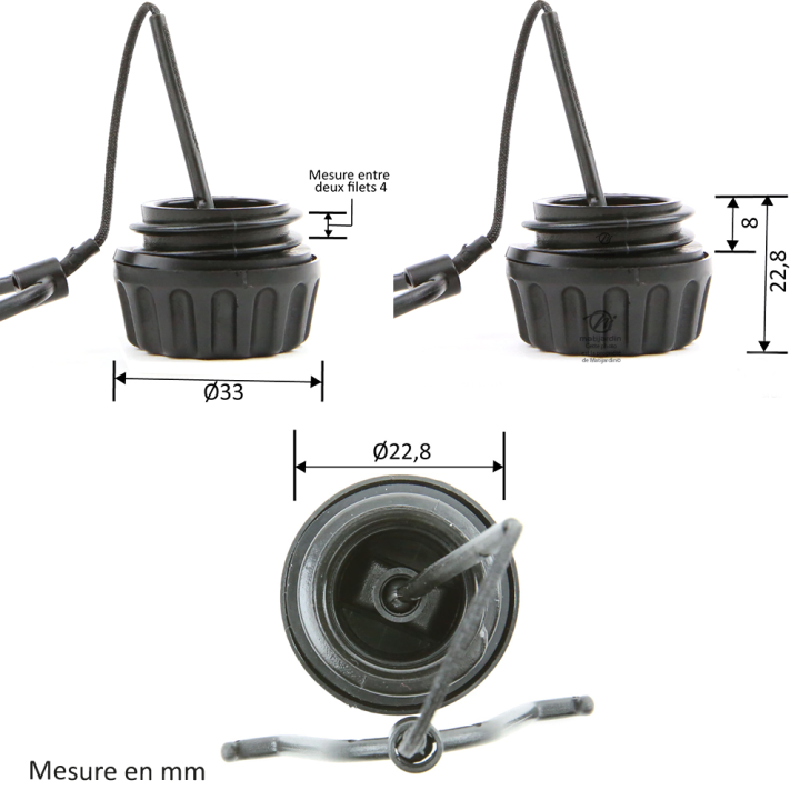 Bouchon de réservoir d'huile pour tronçonneuse Stihl 020T MS200T