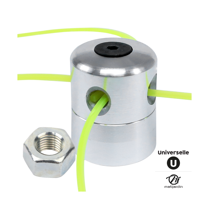 Tête débroussailleuse araignée. 2 brins. Alu/alu. Universelle.