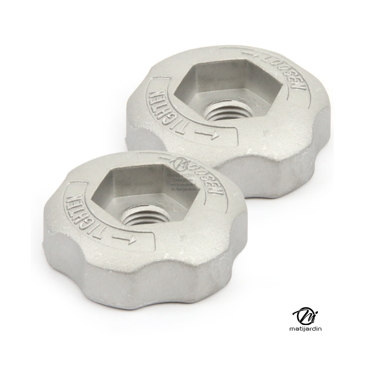 Ecrou de serrage pour tête débroussailleuse 2 fils nylon