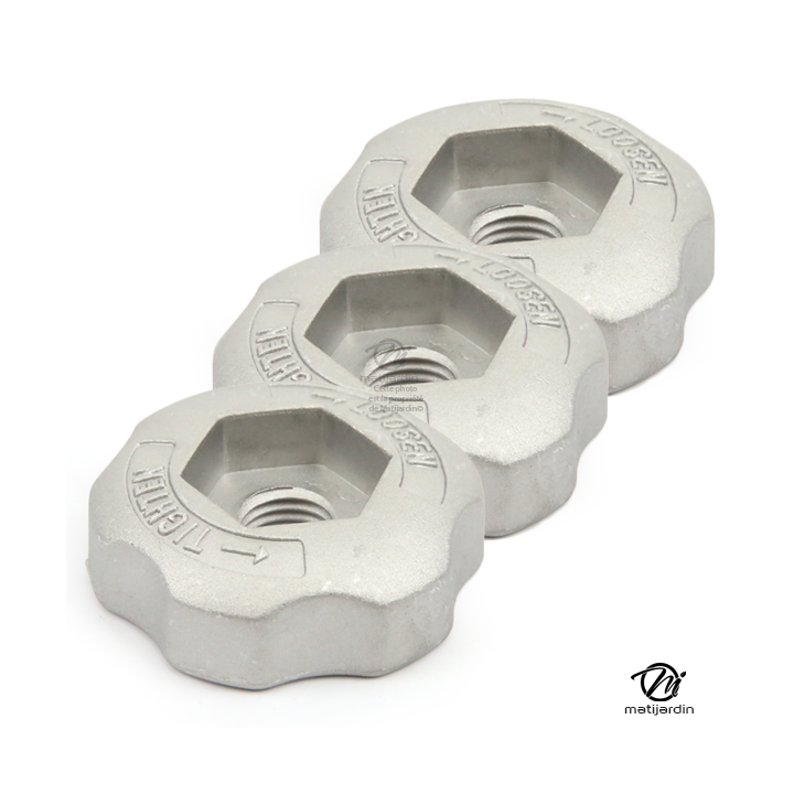 Ecrou de serrage pour tête débroussailleuse 2 fils nylon