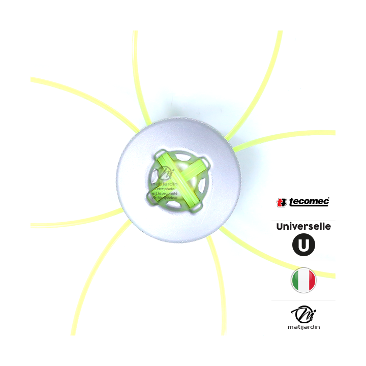 Tête débroussailleuse araignée multi-fils. 8 brins. Alu. Universelle. Tecomec