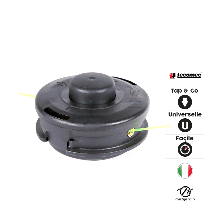 Tête débroussailleuse 2 fils. Tap & Go. Ø 109 mm. Universelle. Automatique. Tecomec.