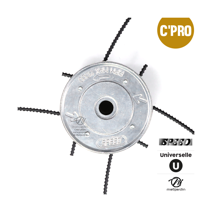 Tête débroussailleuse 4 fils. Alu. Universelle. Speed