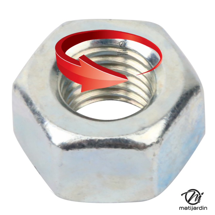 Ecrou de débroussailleuse 10 x 1,25 Gauche