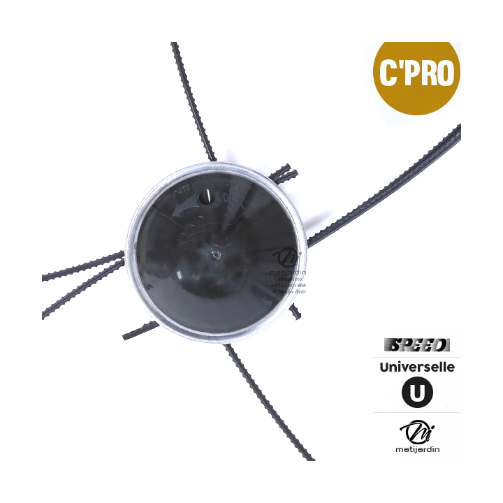 Tête débroussailleuse 6 fils. Alu. Universelle. Speed