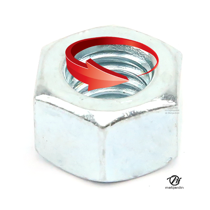 Ecrou de débroussailleuse 8 x 1,25 Gauche