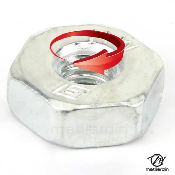 Ecrou fixation guide carter pour tronçonneuse Stihl. 8 mm. Clé 19 mm